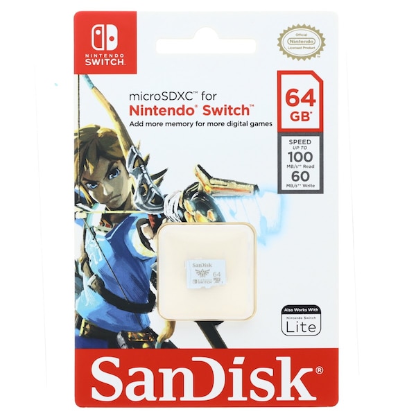 Sandisk mSDXC UHS I card Nin Switch 64GB QXBO064GANCZA | Zoro